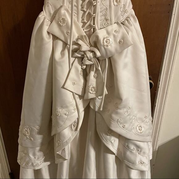 90s corset floral wedding dress - Picture 8 of 13